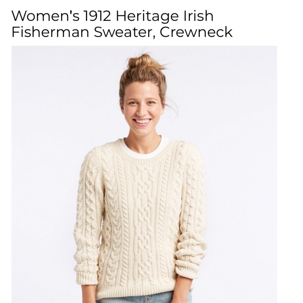 LL Bean Women’s Fisherman’s wool sweater
